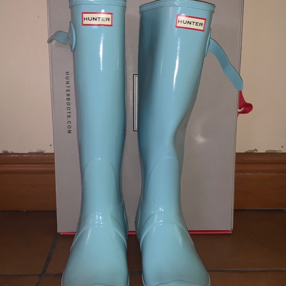 Hunter Shoes - Light blue Hunter rain boots-Size 10-New w/ box!!